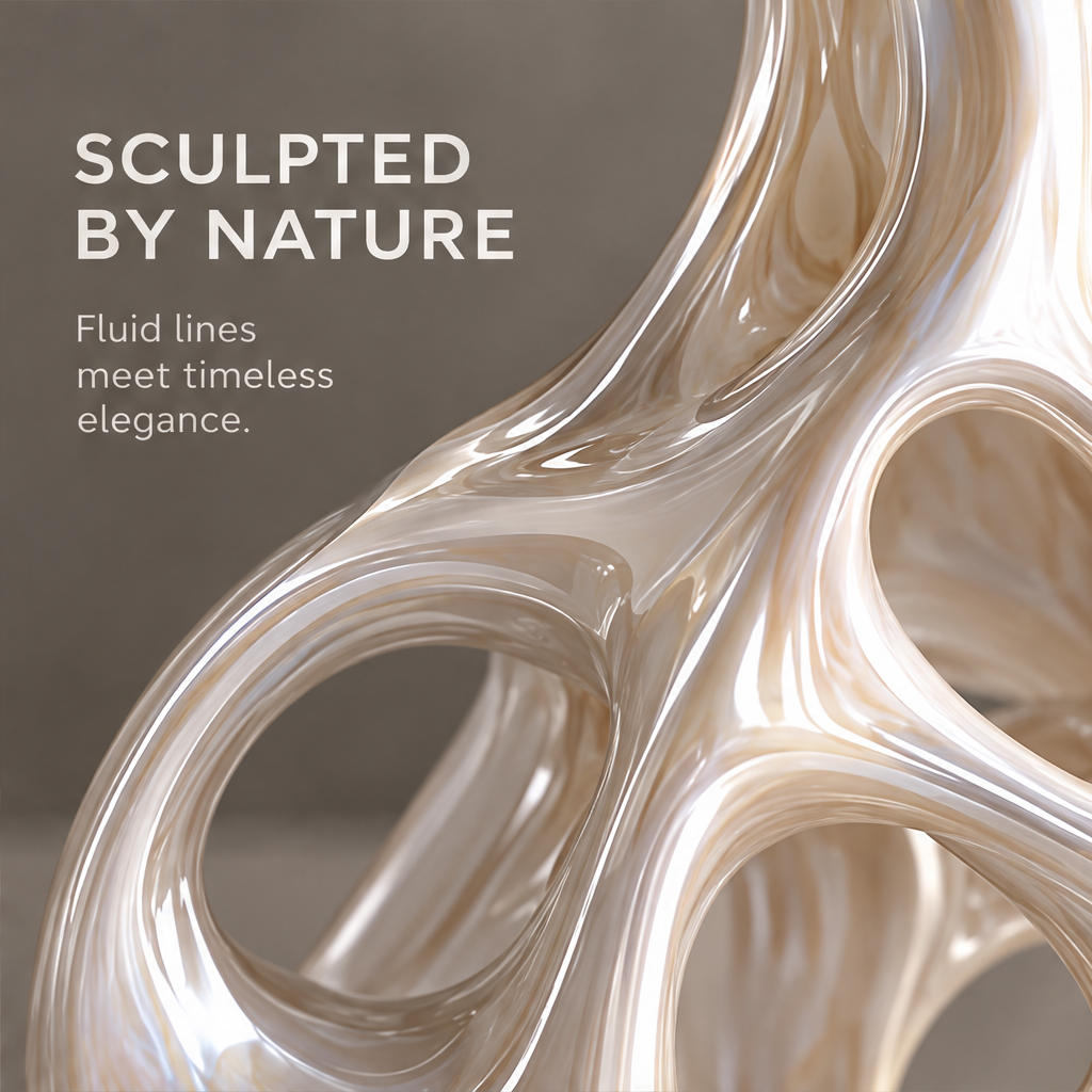 MARVOLM vase base close-up — Sculpted by Nature, fluid lines meet timeless elegance