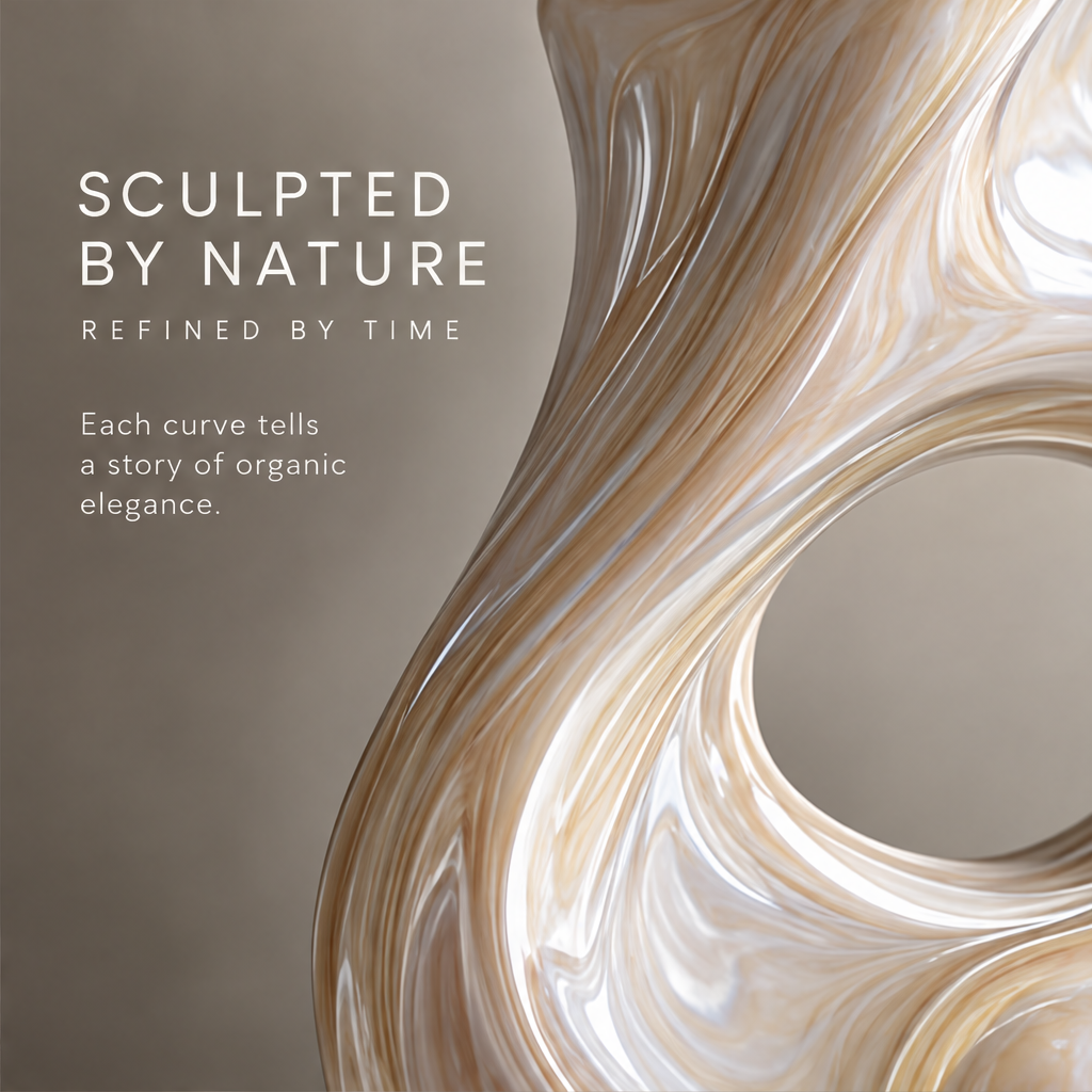 MARVOLM loop vase surface macro detail — Sculpted by Nature, Refined by Time, each curve tells a story of organic elegance