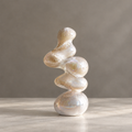 MARVOLM wave-stack vase in diagonal warm light — Fluid Dreaming, a vase inspired by movement shaped by dreams, where fluidity meets stillness turning everyday spaces into poetry