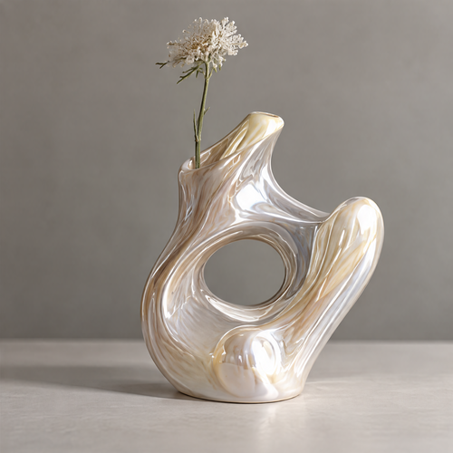 MARVOLM loop sculptural vase in arched interior — Art in Daily Life, a vase beyond function that transforms any space into a gallery of serene beauty